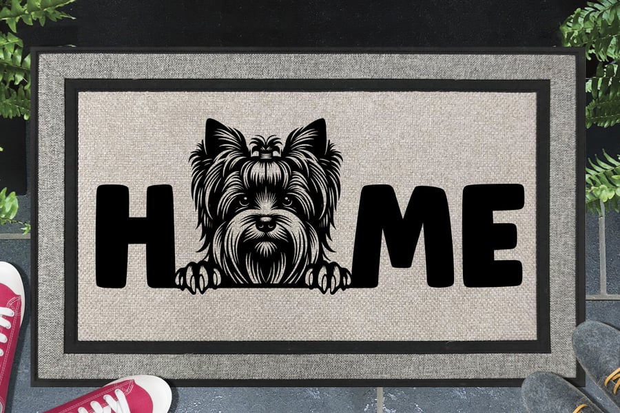 Silky Terrier Home Door Mat No.2 - All Weather - Silky Terrier Doormat 