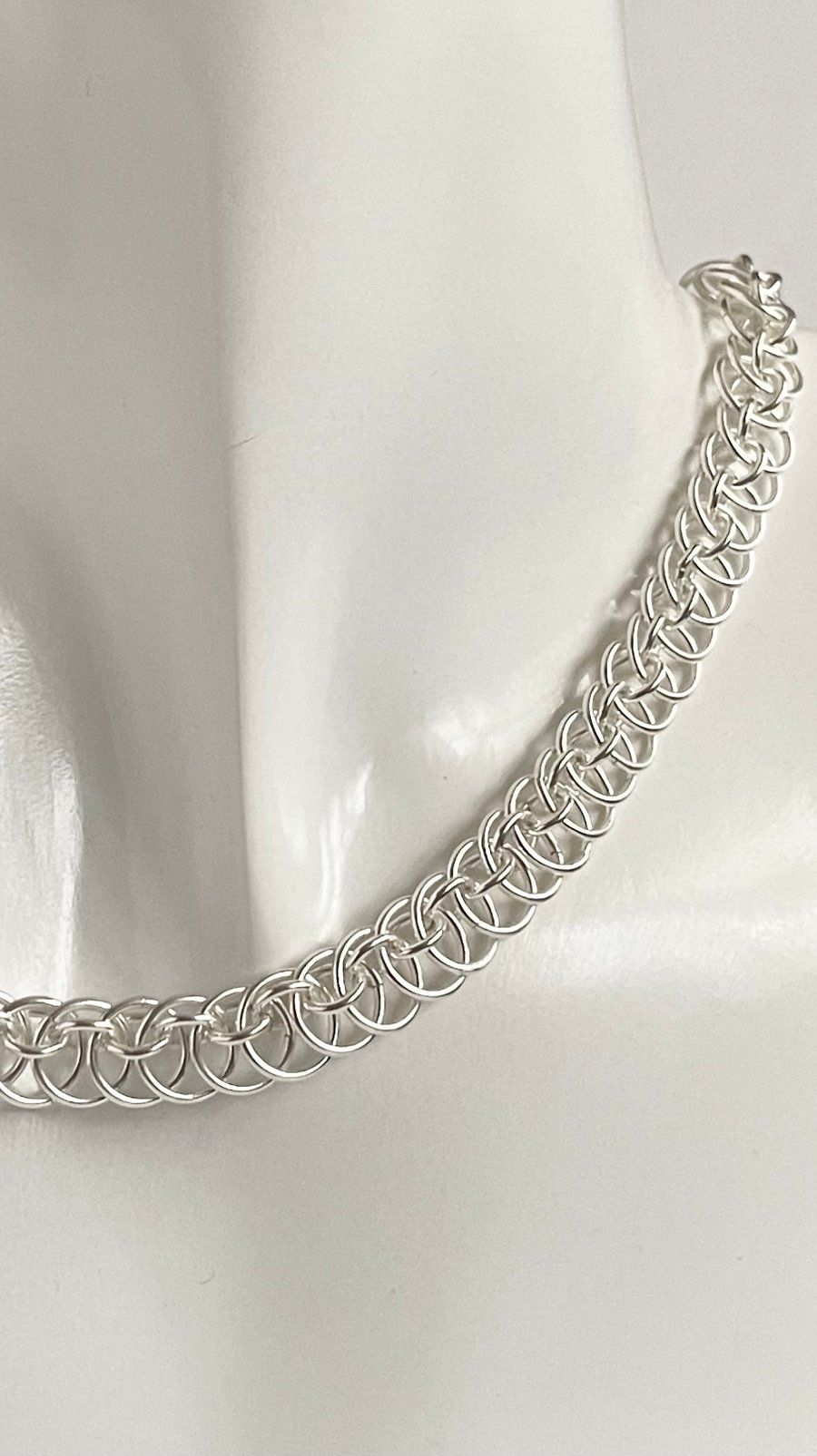 Sterling Silver Chainmaille Necklace 