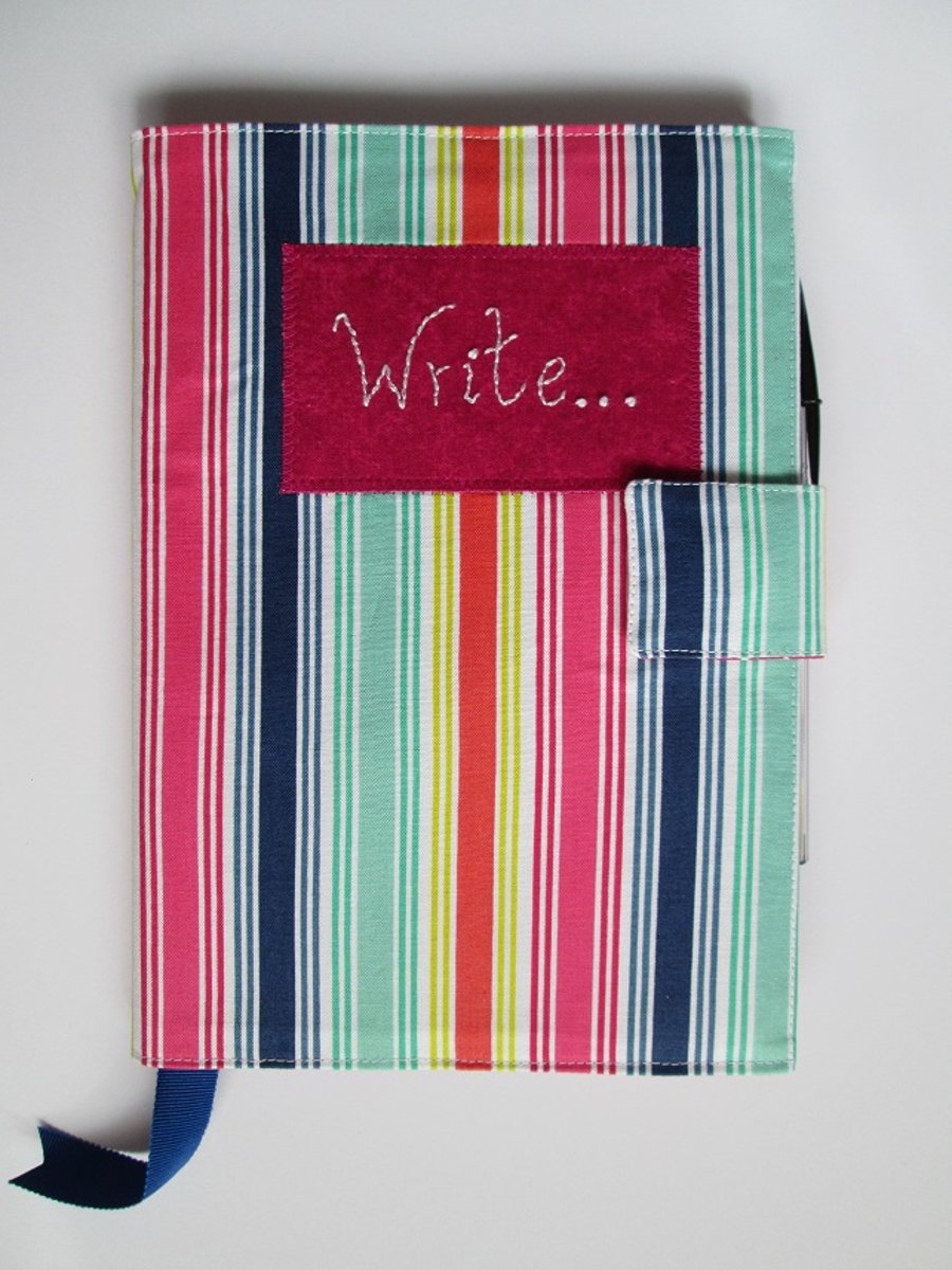 A5 Bright Stripe Reusable Notebook Cover