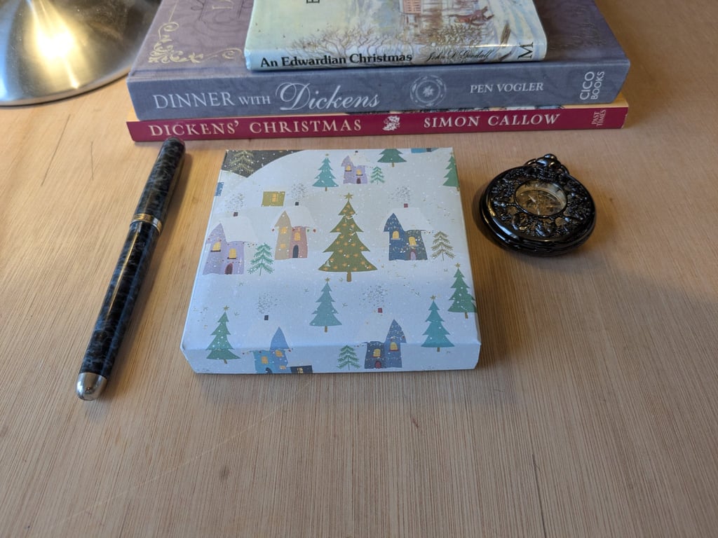 Christmas Snowy Night - A handmade, ultra-thin, gift box (Second)