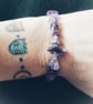 Handmade Amethyst Chip Bracelet - Purple Crystal Stretch Bracelet 
