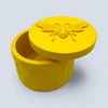 Yellow Bee Design Jewellery Box with Honeycomb Pattern
