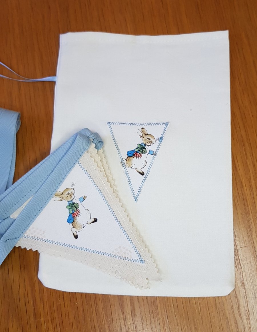 Peter Rabbit mini bunting; pastels