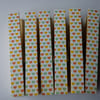 Mustard mint and coral hearts magnetic pegs fridge magnets memo peg