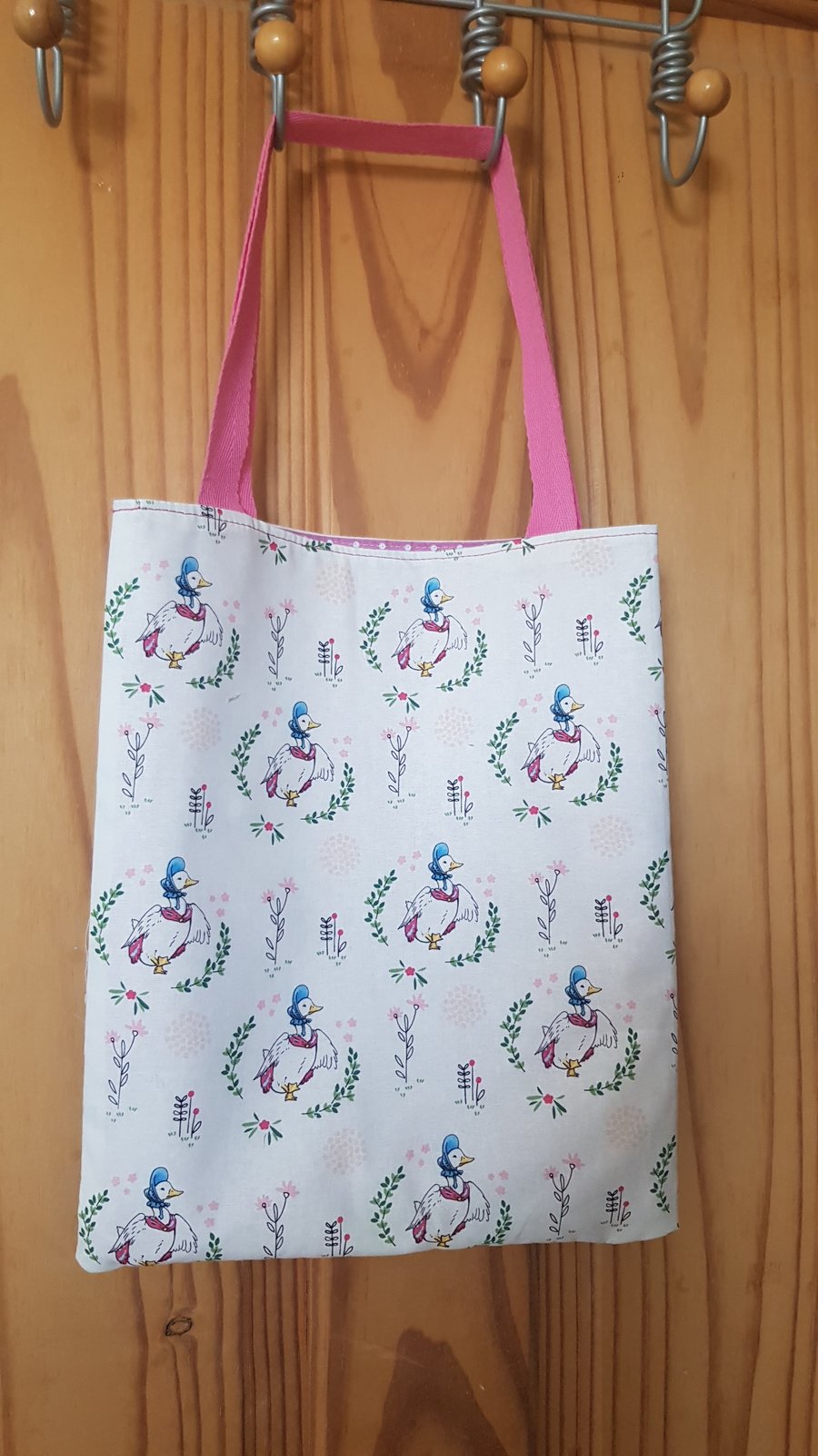 Child's cotton tote bag: Beatrix Potter,  Jemima Puddleduck