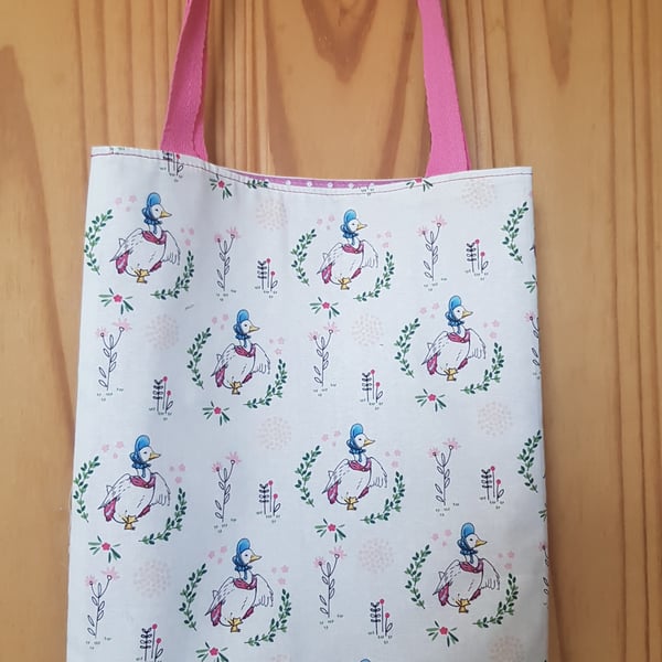 Child's tote bag: Beatrix Potter,  Jemima Puddleduck