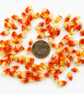50g Orange, Yellow petal murrini made with Bullseye 90coe glass - Image 3