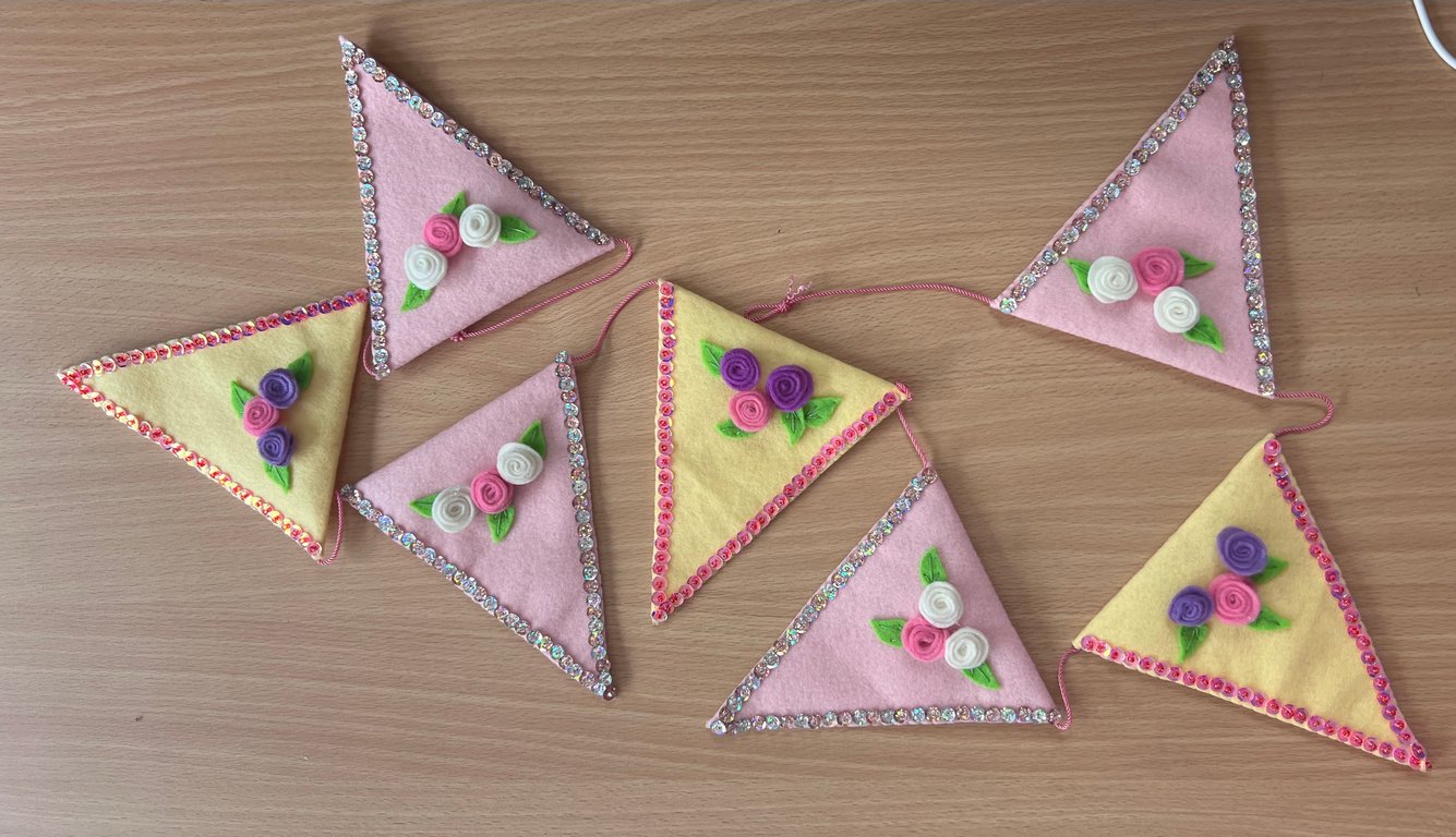 Rose Felt Bunting