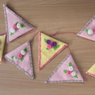 Rose Felt Bunting