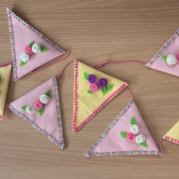 Rose Felt Bunting