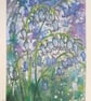 Bluebells mixed media painting, original floral artwork, spring gift - Image 9