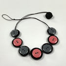 Striped Button Necklace