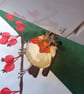 Robin in Snowy Scene, Christmas card, Winter birthday, red berries, frosty, snow - Image 3