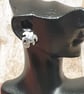 Textured Leaf Stud Earrings Sterling Silver 925  - Image 7