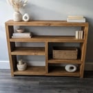 Handmade Rustic Wooden Hallway Cabinet: Farmhouse Console Table Bookshelf
