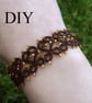 PDF Tatting Pattern - Lillian Bracelet With and Without Beads - Intermediate - Image 2