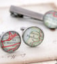 Tie Clip and Cufflinks Set with Custom Map Location, Personalised Gift for Him - Image 6