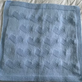 New. Hand Knitted baby Moses basket blanket