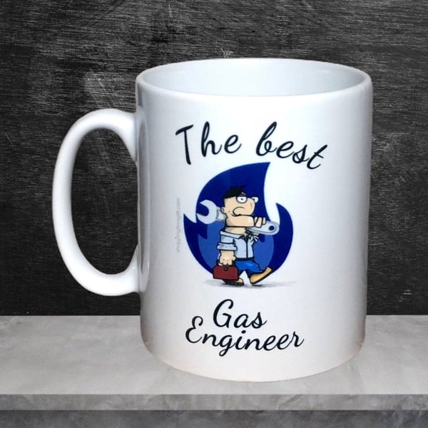 The Best Gas Engineer Mug. Mugs for Gas Engineers for birthday, Christmas.