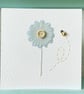 Hand Stitched Card. Any Occasion Card. Blank Card. Valentines Card. Mothers Day. - Image 1