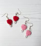 Mini Heart hot air balloon Valentine's earrings CHOOSE YOUR COLOUR 