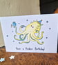Sea Theme Birthday Card, Nautical Birthday Card, Kracken Birthday Card - Image 6