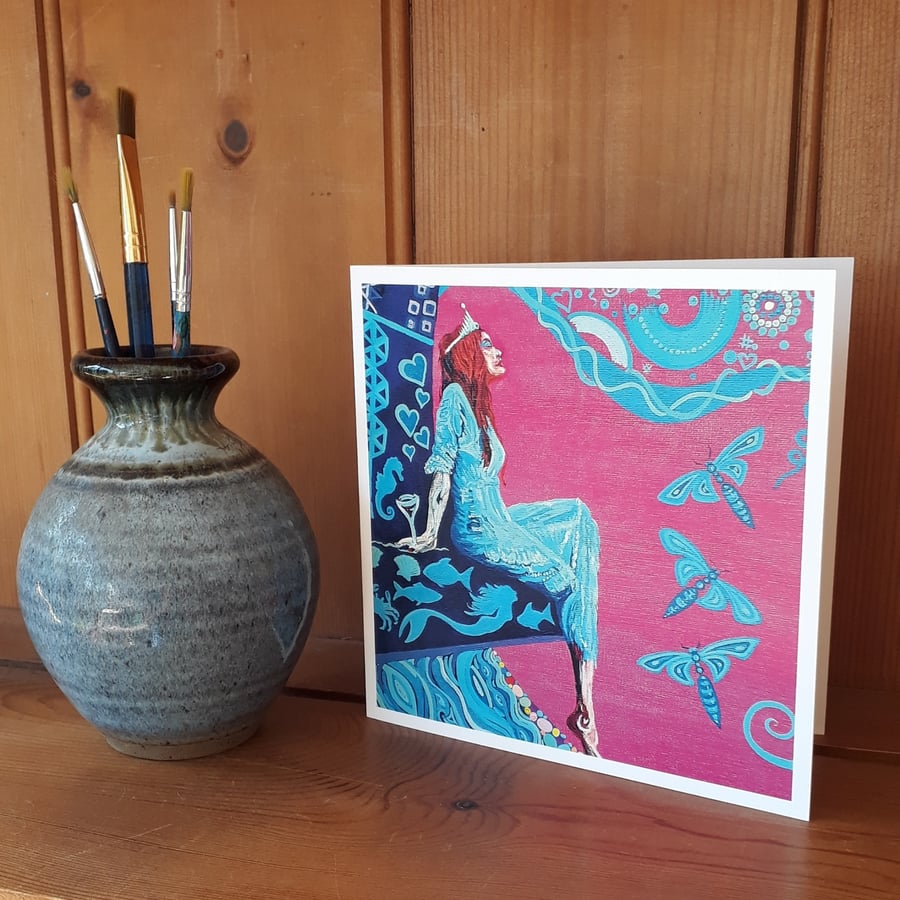 Queen of Cups Card, Birthday Card, Engagement Card, Wedding Card, Thank You Card