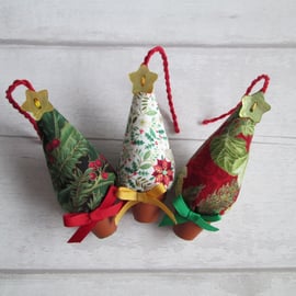 Trio of Tiny Christmas Tree Tree Decorations