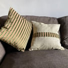 Velvet striped luxury cushion cover