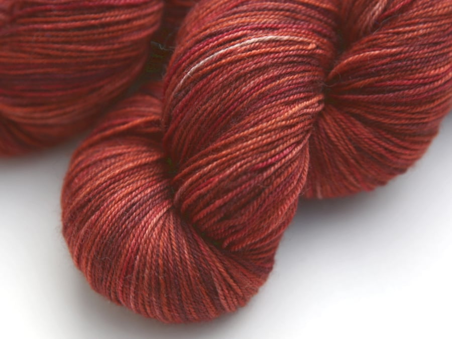 SALE: Red Earth - Superwash merino yak nylon 4-ply yarn