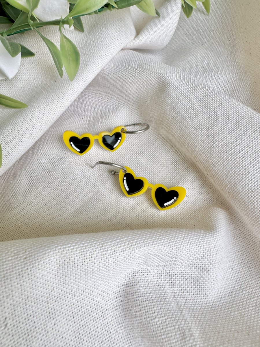 Retro SunGlasses Hoop Earrings
