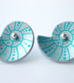 Shell studs in grey and silver - Image 5