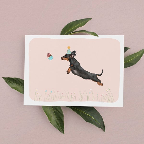 Dachshund Birthday Card - Birthday Cards, Sausage dog cards, Birthday Dachshund
