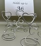  6 Suzie's random hearts card holders for place cards, photos or table numbers 