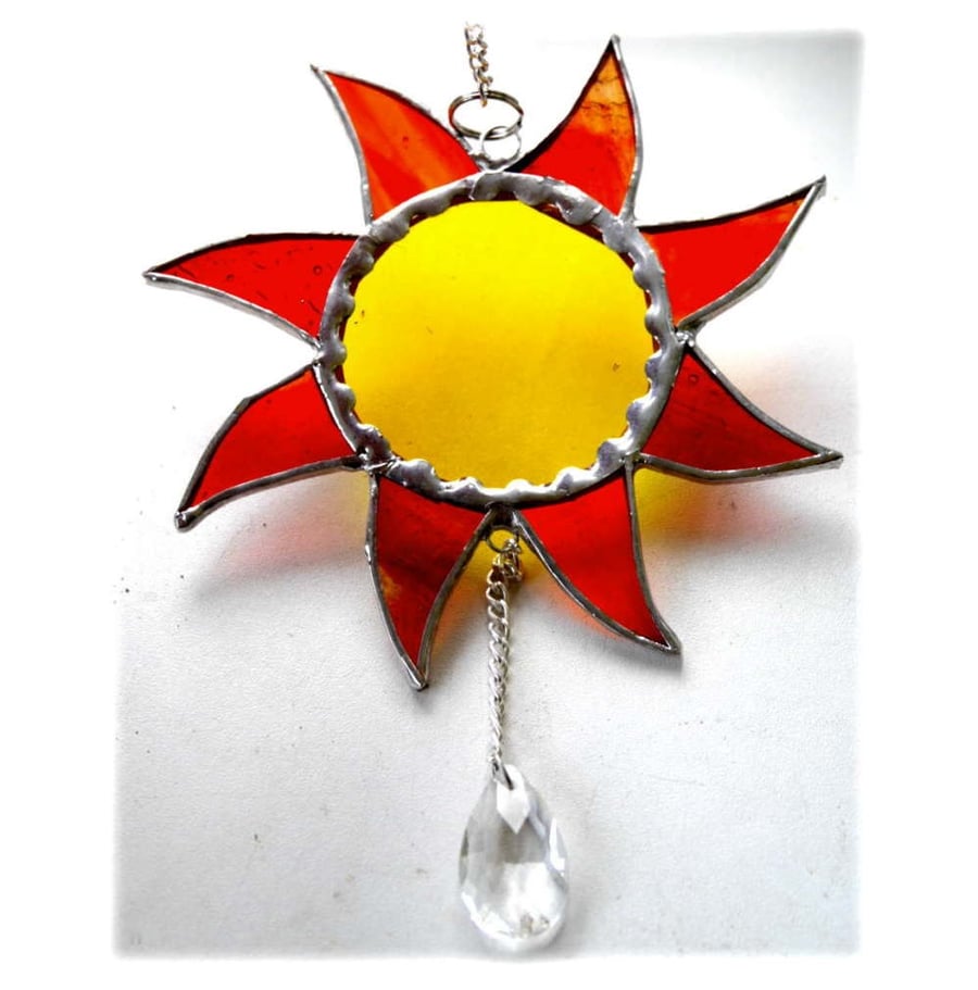 Sun Suncatcher Stained Glass Handmade Sunshine 014