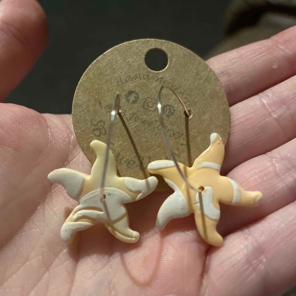 Handmade Polymer Clay Tropical Summer Earrings (25mm Hoop)