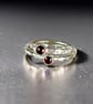 Silver Birthstone Stacking Rings - Image 3
