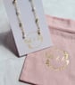 Cubic Zirconia Chain Earrings 14kt Gold FIlled - Image 2