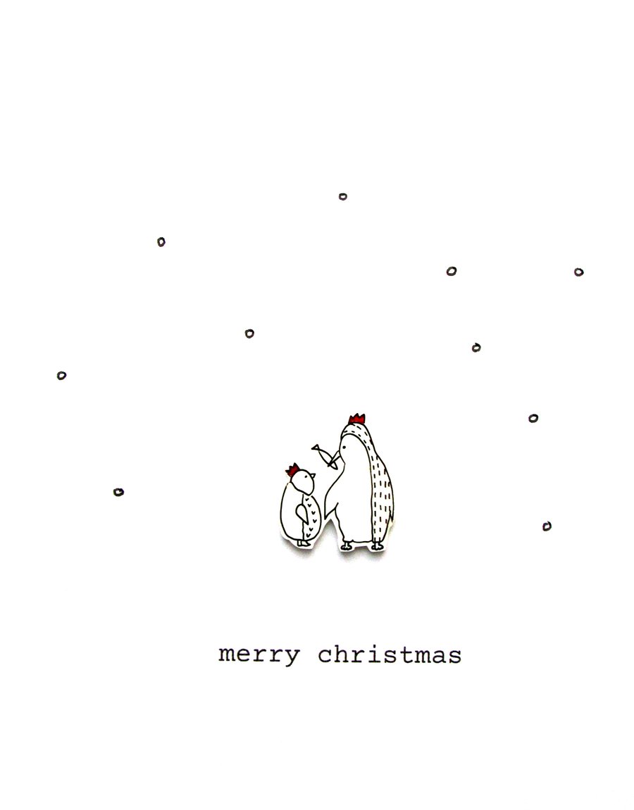christmas card - penguin's gift