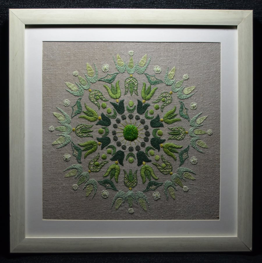 Large Green Stitch Sampler