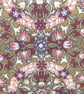 SOLD Make up bag in William Morris fabric Lilies and Roses - Image 5