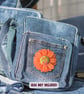 Daisy Brooch, Orange Flower, Felt Flower - Image 6