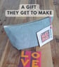 LOVE Needlepoint Coaster Kit – Beginner Modern Tapestry Craft Kit - Image 6