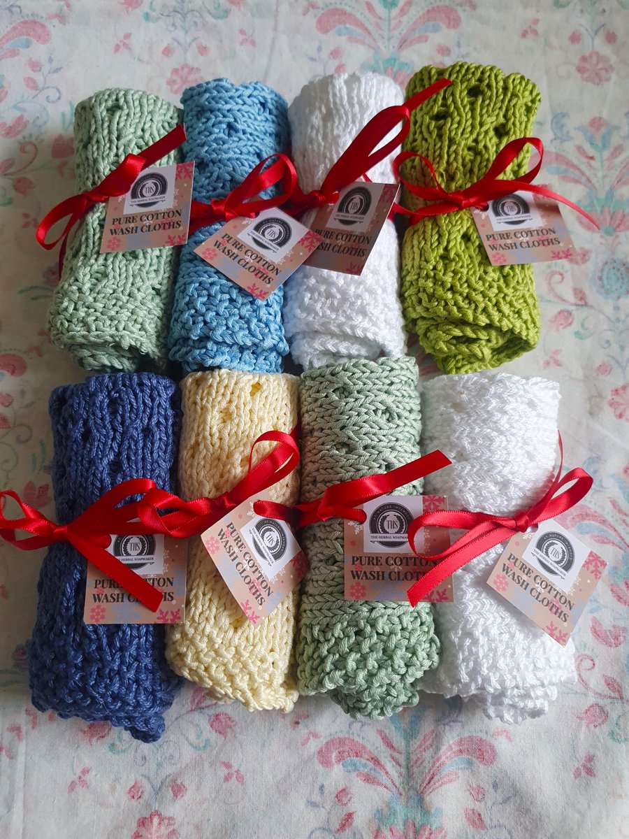 Wash Cloths handmade from pure cotton, bathroom gift