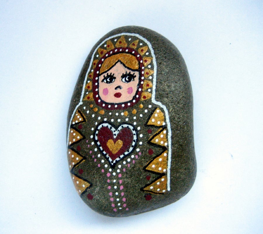 RESERVED FOR SINEAD. Russian doll stone, paperweight
