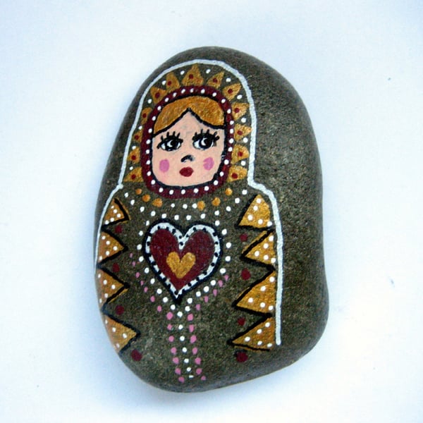 RESERVED FOR SINEAD. Russian doll stone, paperweight