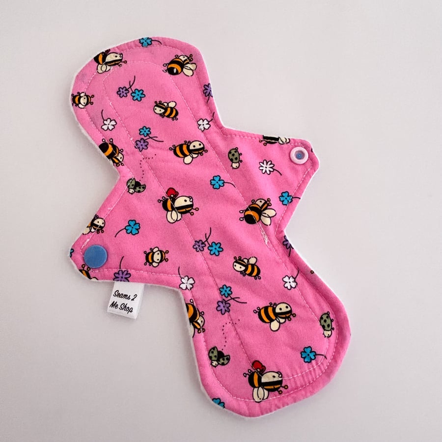 Standard Cloth Sanitary Pad  -Bees - 9" Moderate