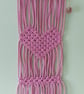 Pink Heart Macrame Wall Hanging. - Image 2