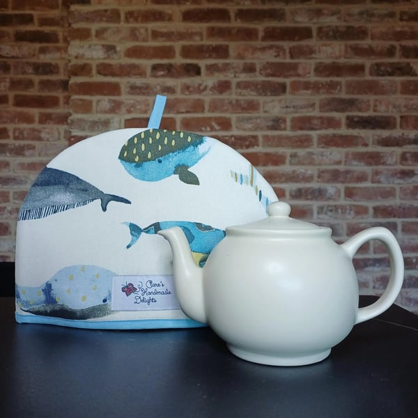 Tea Cosy in Whale Watching Fabric