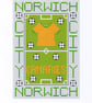 Norwich City The Canaries  Cross Stitch Kit Size 4" x 6" Full Kit - Image 1